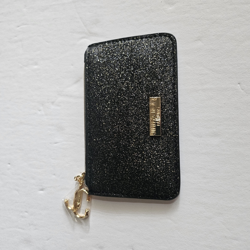 Jimmy Choo Black Glitter Wristlet
